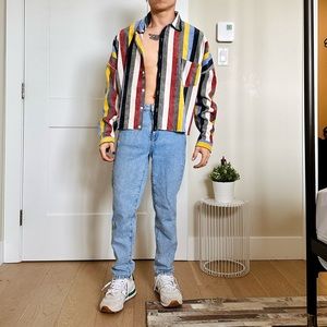 Vintage Cropped Corduroy Button Up